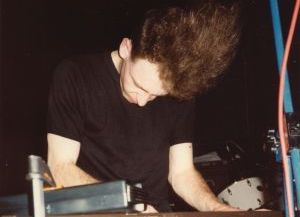 James Gardner performing at the Purple Haze club in Brighton in July 1985.