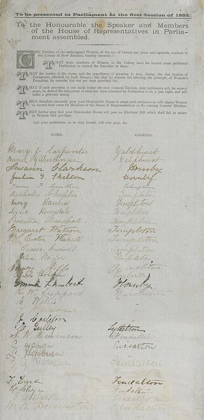 Womans suffrage petition from Archives NZ cropped