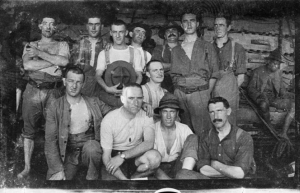 World War I soldiers on board ship