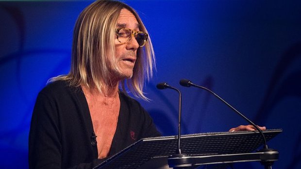 Iggy Pop delivering his Peel Lecture photo BBC